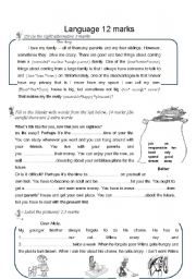 English Worksheet: mid term test