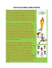 HOW THE OLYMPIC GAMES STARTED, History