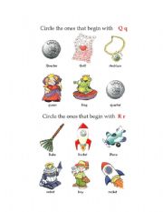 English worksheet: Alphabet Qq