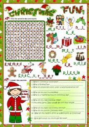 English Worksheet: Chistmas Fun 