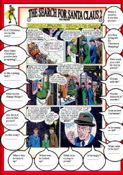 English Worksheet: COMIC - THE SEARCH FOR SANTA CLAUS 2 AND 3