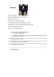 English worksheet: Routines