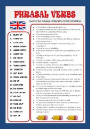 English Worksheet: phrasal verbs