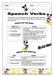 Speech verbs