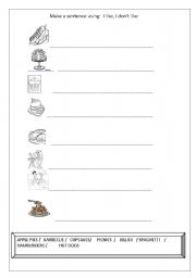 English worksheet: junk food