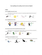 English Worksheet: Spelling Rules for American English