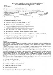 English Worksheet: 10th grade exam