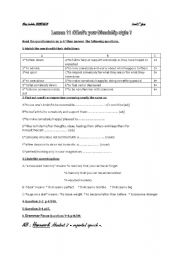 English Worksheet: whats your friendship style?