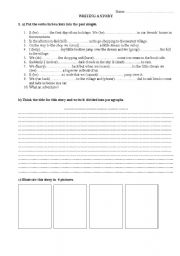 English Worksheet: Writing a story