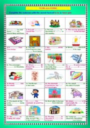 English Worksheet: To be: all forms