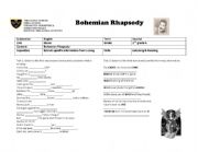 English worksheet: Bohemian Rhapsody