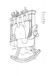 English Worksheet: Colouring page for Christmas