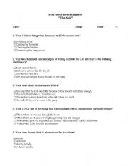 English worksheet: Everybody loves Raymond - The Skit + Answers