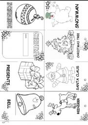 English Worksheet: Christmas minibook