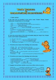 English Worksheet: Verb Tenses & Rephrasing exercises