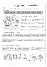 English Worksheet: main test 1 7th form