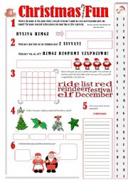 English Worksheet: Christmas Fun