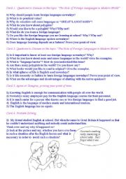 English Worksheet: Ice-breakers on the topic 