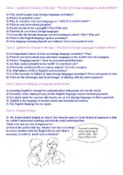 English Worksheet: Ice-breakers on the topic 