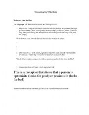 English worksheet: Ground dy Guide Hog Day Film Stu