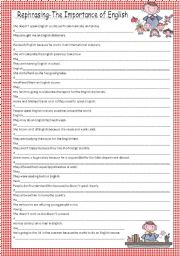 English Worksheet: Rephrasing- The importance of English