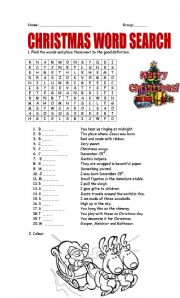 Christmas word search