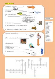 English Worksheet: Crosswords about Jobs