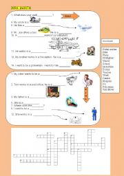 English worksheet: Crosswords about Jobs