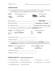 English Worksheet: Possessive nouns workshop