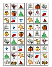 English Worksheet: CHRISTMAS BINGO