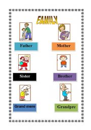 English Worksheet: My Family
