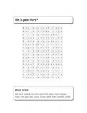 English Worksheet: Word puzzle