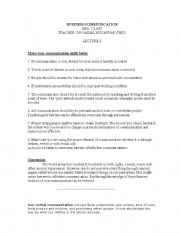 English Worksheet: improve your communication
