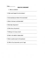 English worksheet: Science