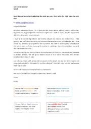 English Worksheet: Review of tenses