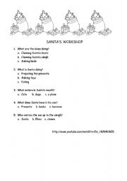 English Worksheet: SANTAS WORKSHOP