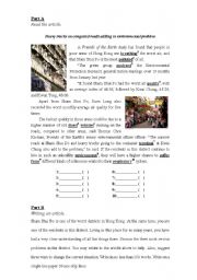 English Worksheet: Writing an article