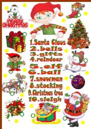 English Worksheet: Christmas-basic vocabulary