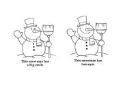 English Worksheet: Snowman book part 2/4