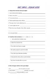 English worksheet: Past simple