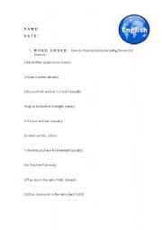 English Worksheet: TEST FOR GRAMMAR