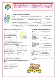 English Worksheet: revision : Simple Past