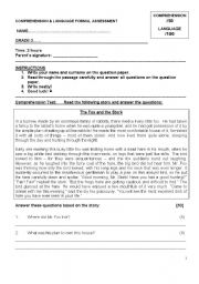 English Worksheet: Formal Language Assessment