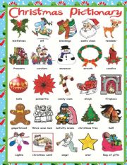 English Worksheet: Christmas pictionary