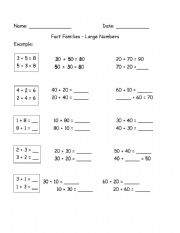 English worksheet: Large Numbers 1