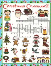 English Worksheet: Christmas crossword