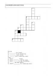English Worksheet: CLASSROOM LANGUAGE PUZZLE