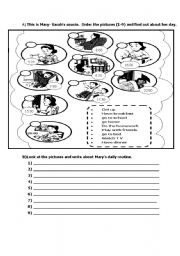 English Worksheet: simple present - present continous