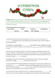 English Worksheet: A Christmas Carol