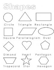 English Worksheet: Shapes